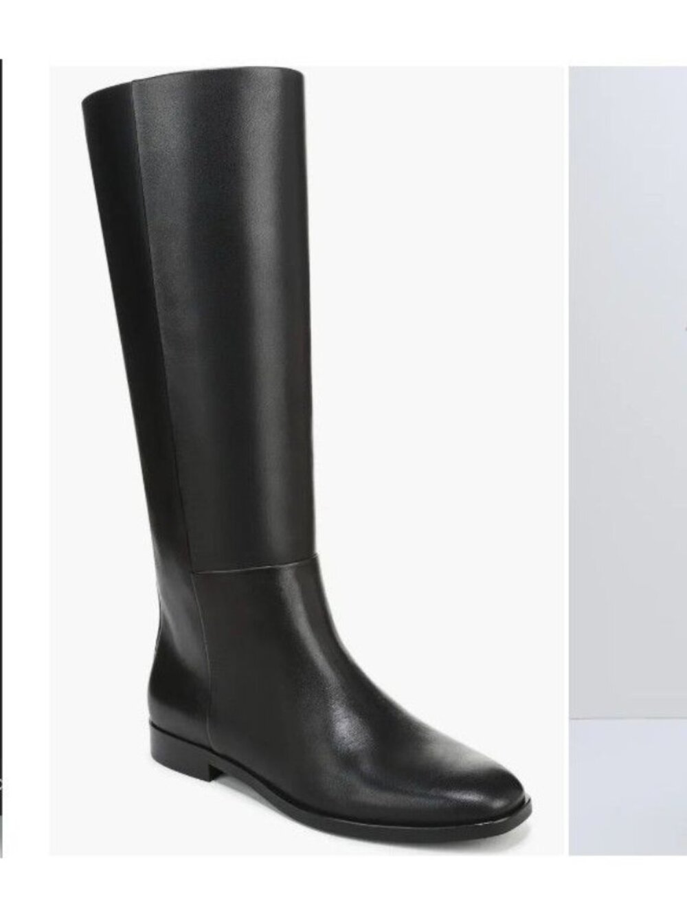 NEW Vince Martell Leather Knee High Boots Riding Minimalist Womens 7.5 Wide Calf